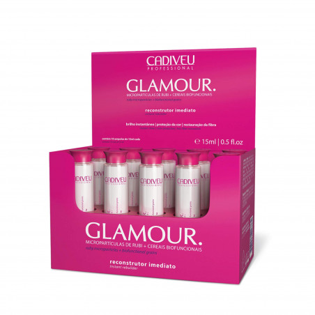 Boite de 10x15ml ampoules botox Glamour Cadiveu (détail)
