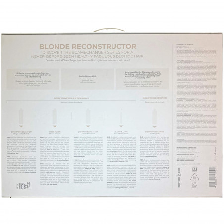 Kit professionnel pour les blondes Blonde Reconstructor Cadiveu 5 produits (coffret, verso)