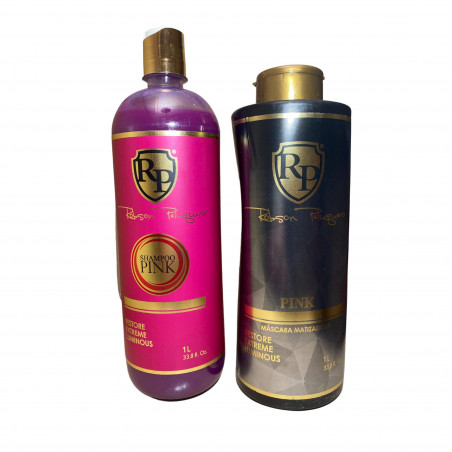 Kit shampoing & patine fortifiante Toner Pink Robson Peluquero 2x1L