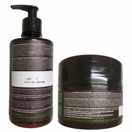 Kit d'entretien maison spécial cuir chevelu irrité Scalp Treatment Tanino Therapy Salvatore shampoing  + masque (dos 1)