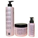 Kit kératine et huile de figue de barbarie RoseBaie 3 produits : shampooing + masque + sérum (verso 2)