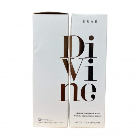 Masque liquide spécial blonde Divine Braé 60ml (2 boîtes, gauche + face)
