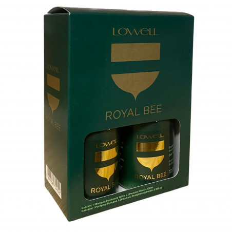 Mini kit lissage brésilien organique sans formol Royal Bee Lowell 2x100ml (3/4 face)